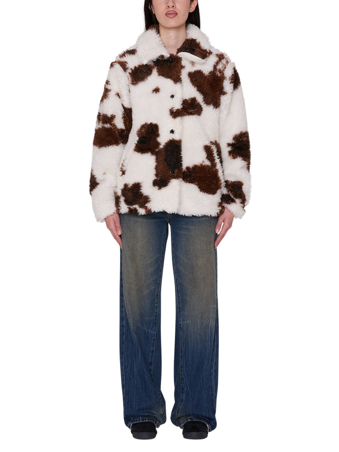 Obey Nolie Sherpa Short Jacket Fall 2026 | COW PRINT (COW)