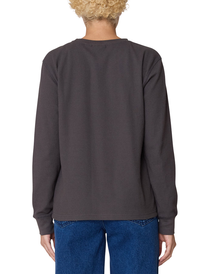 Obey Collegiate Thermal Long Sleeve T-Shirt Fall 2025 | CHARCOAL (CHA)