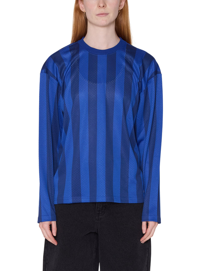 Obey Bounds Mesh Stripe Long Sleeve T-Shirt Spring 2026 | BLUE (BLU)