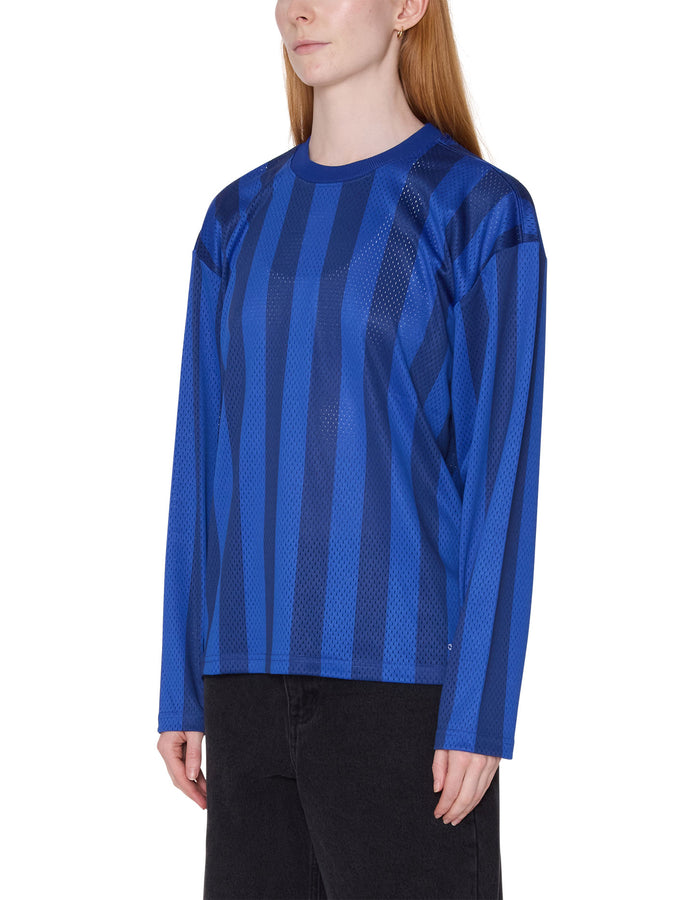 Obey Bounds Mesh Stripe Long Sleeve T-Shirt Spring 2026 | BLUE (BLU)