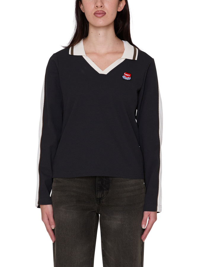 Obey Aren Long Sleeve Polo Fall 2026 | BLACK MULTI (BKM)