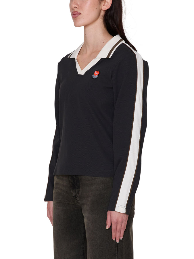 Obey Aren Long Sleeve Polo Fall 2026 | BLACK MULTI (BKM)