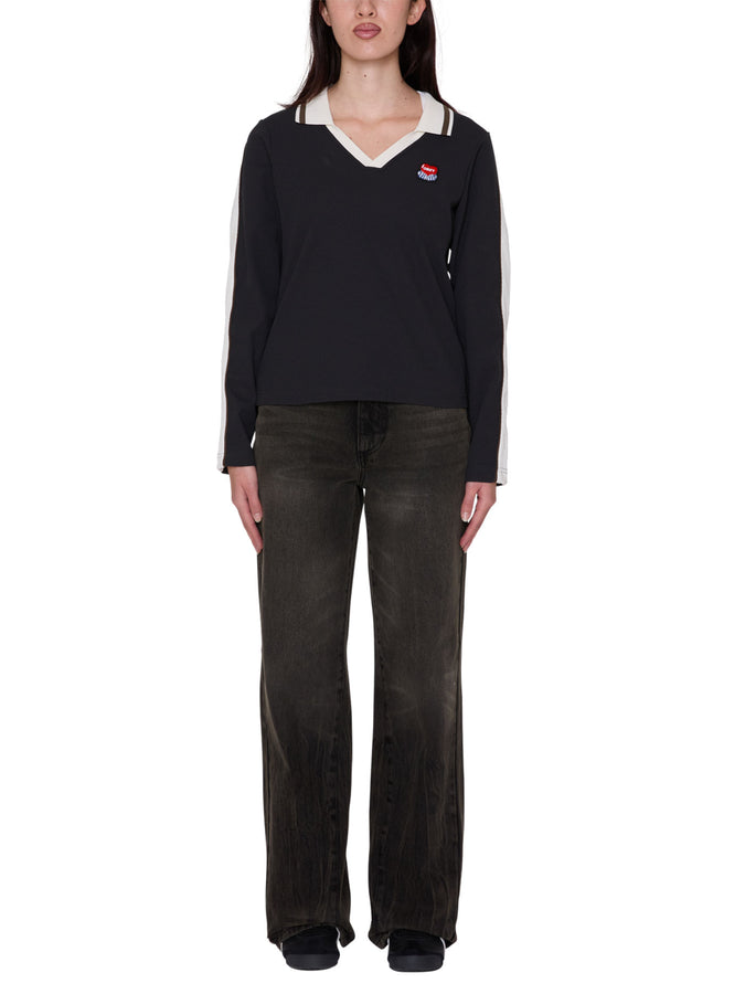 Obey Aren Long Sleeve Polo Fall 2026 | BLACK MULTI (BKM)