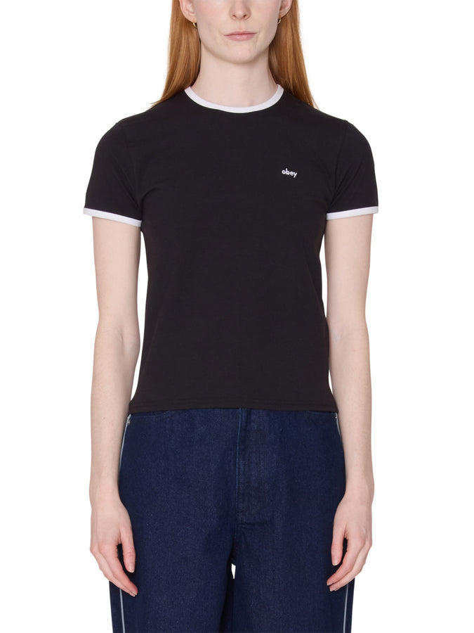 Obey Duval Ringer T-Shirt Spring 2026 | DIGITAL BLACK (DIB)