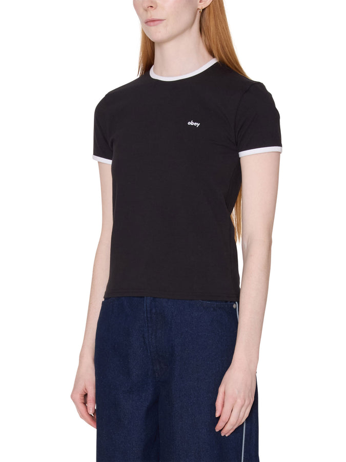 Obey Duval Ringer T-Shirt Spring 2026 | DIGITAL BLACK (DIB)