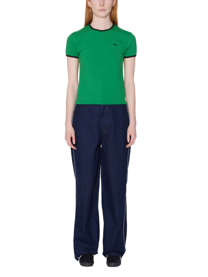 Obey Duval Ringer T-Shirt Spring 2026 | GREEN (GRN)