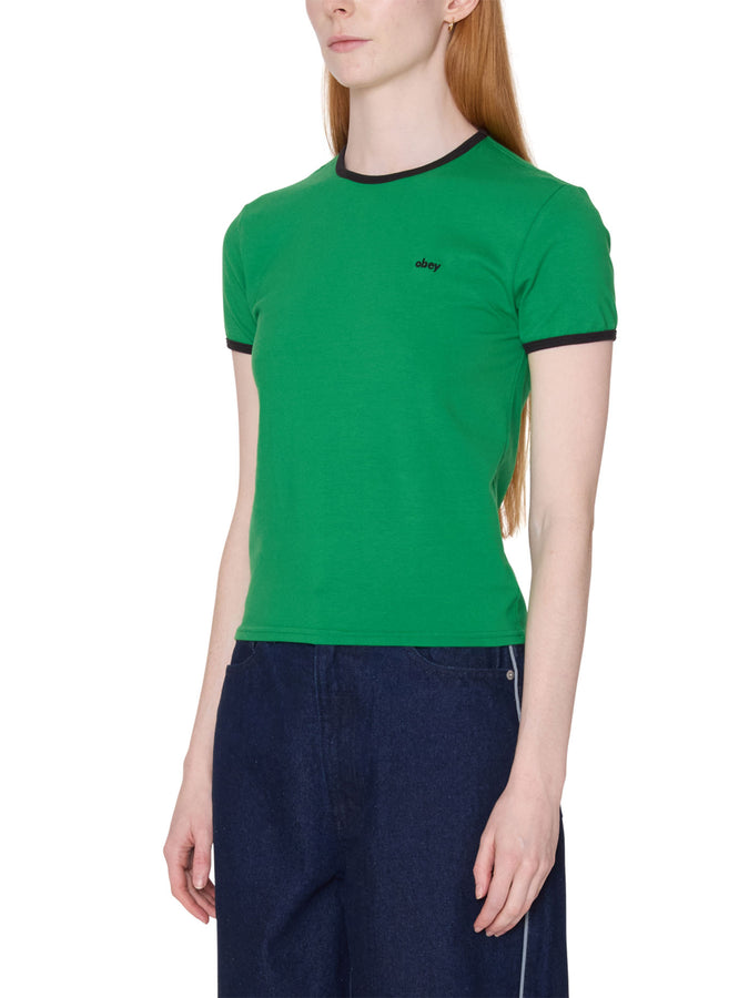 Obey Duval Ringer T-Shirt Spring 2026 | GREEN (GRN)