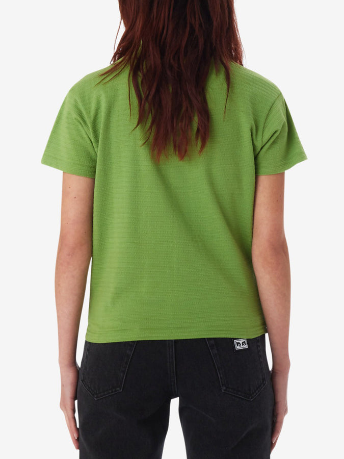 Obey Jones Women Short Sleeve Buttondown Shirt Spring 2024 | PIQUANT GREEN (PQG)