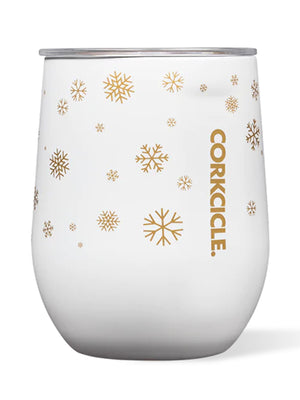 Corkcicle Stemless 12 Oz Snowfall White Cup