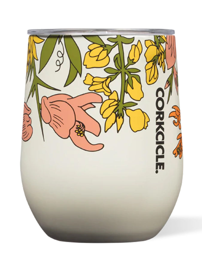 Corkcicle Wildflower Stemless 12oz Cream Cup | WILDFLOWER CREAM