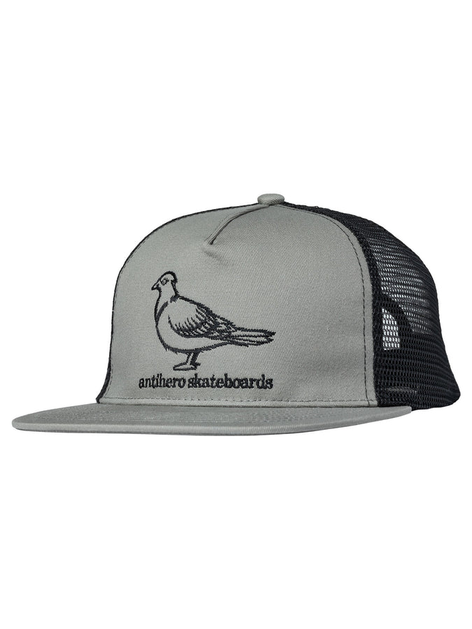 Anti Hero Basic Pigeon Trucker Hat | SILVER/BLACK