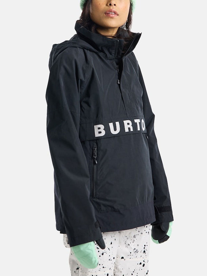 Burton Frostner Anorak Jacket 2025 | TRUE BLK/STOUT WHT (001)
