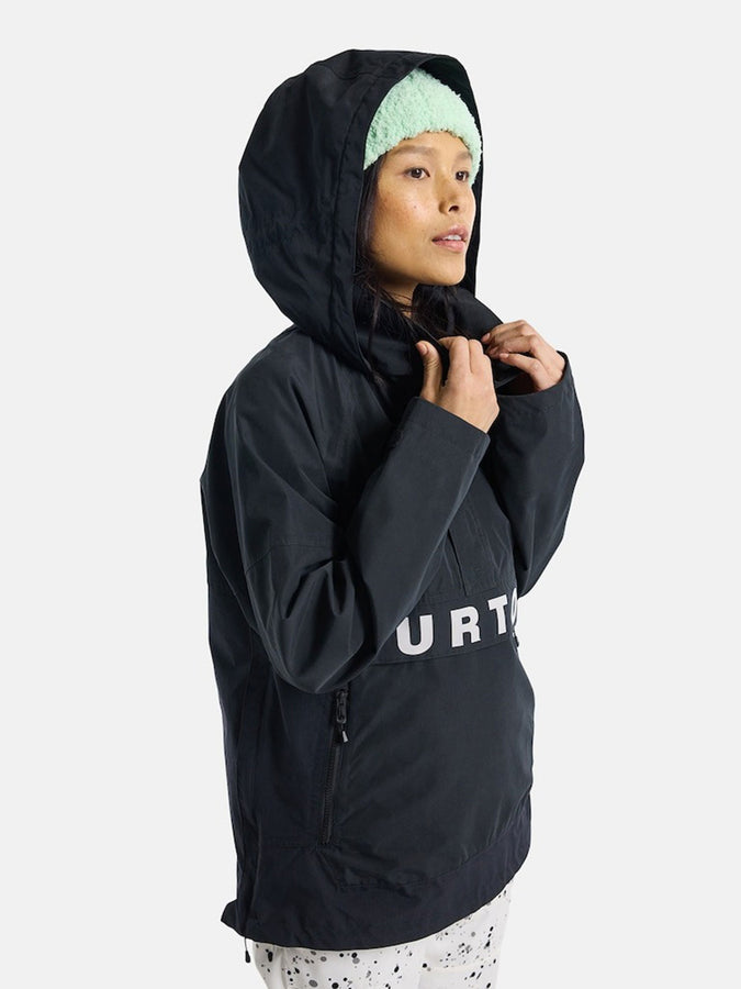 Burton Frostner Anorak Jacket 2025 | TRUE BLK/STOUT WHT (001)