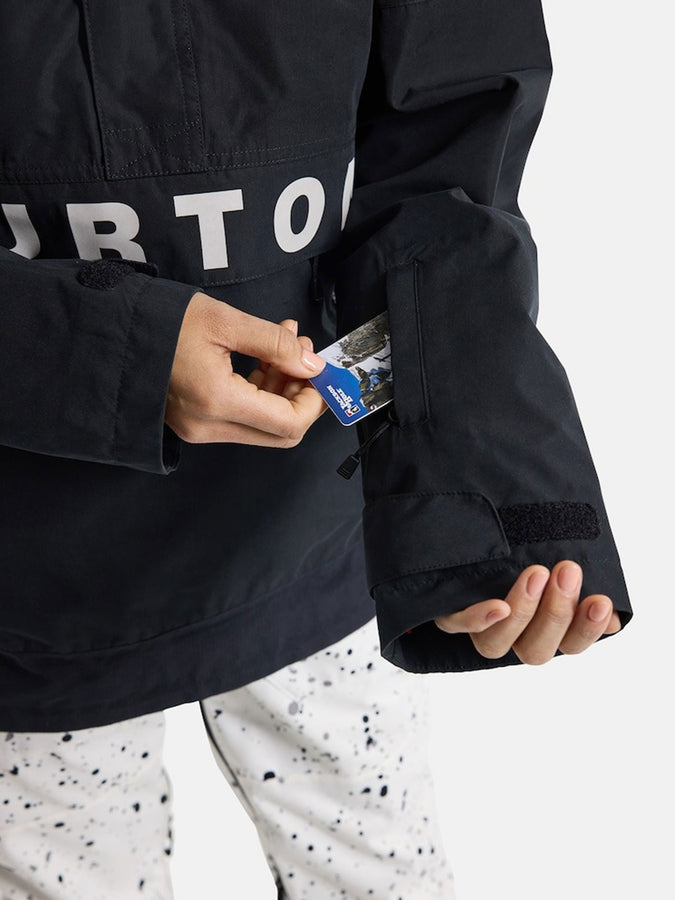 Burton Frostner Anorak Jacket 2025 | TRUE BLK/STOUT WHT (001)