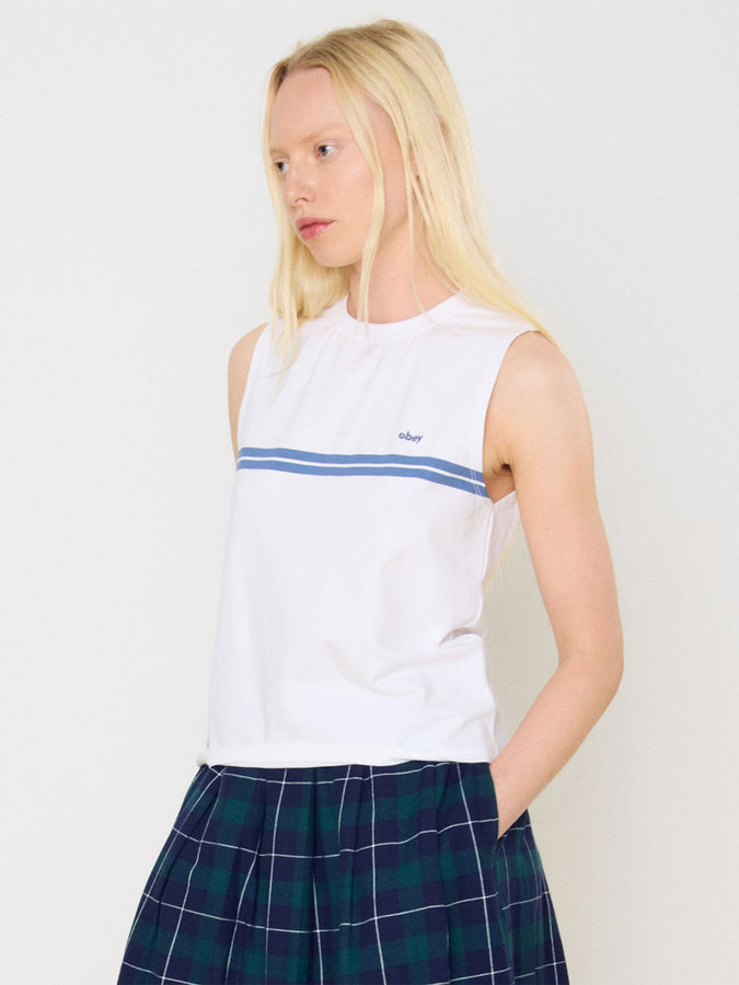 Obey Freya Stripe Tank Top Spring 2026 | WHITE (WHT)