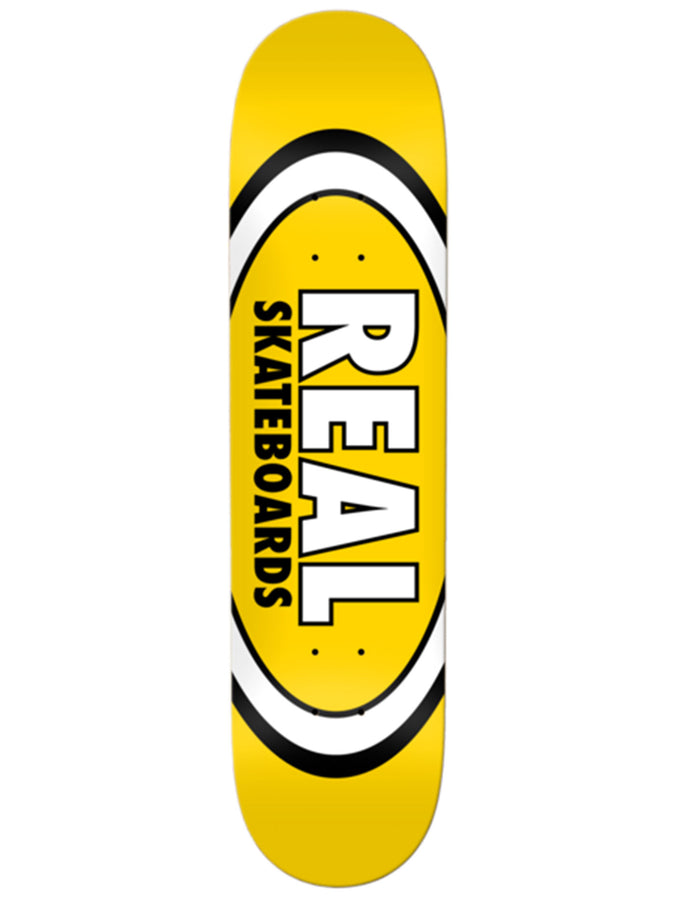 Real Team Classic Oval Yellow 8.06'' Skateboard Deck | YELLOW