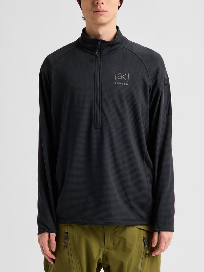Burton [ak]® Helium Grid 1/2 Zip Fleece Winter 2027 | TRUE BLACK (A04)