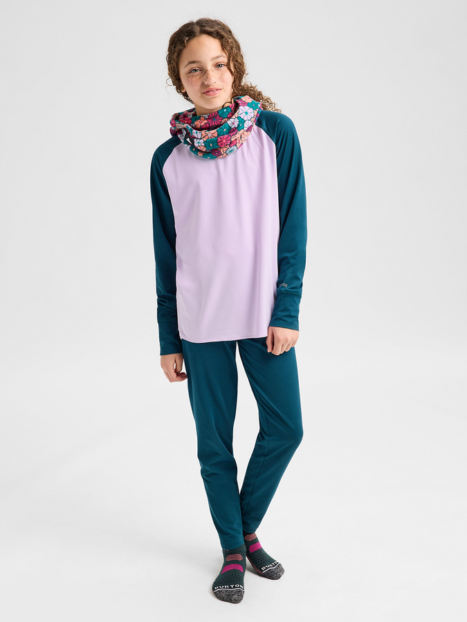 Burton Youth Midweight Base Layer Set 2027 | ATLNTC TEAL/MOONDST PRPL (E5O)