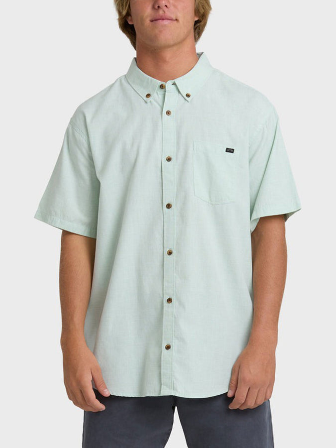 Billabong All Day Short Sleeve Buttondown Shirt Spring 2026 | GRANITE GREEN (GGN)