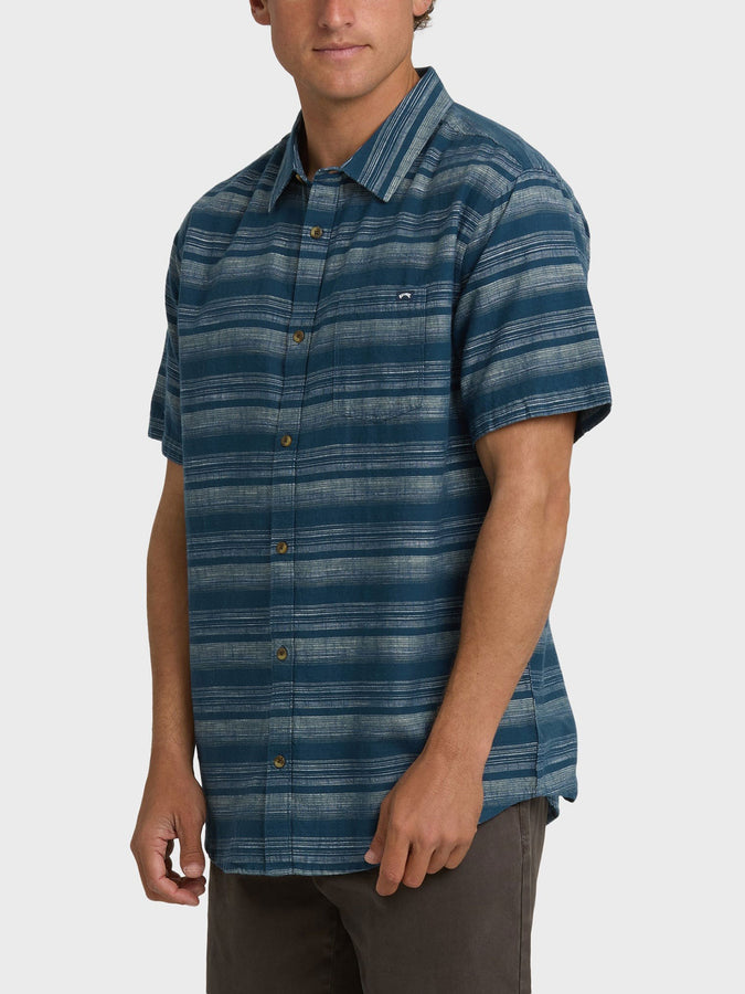 Billabong All Day Stripe S/S Buttondown Shirt Spring 2026 | DARK DENIM (DKD)