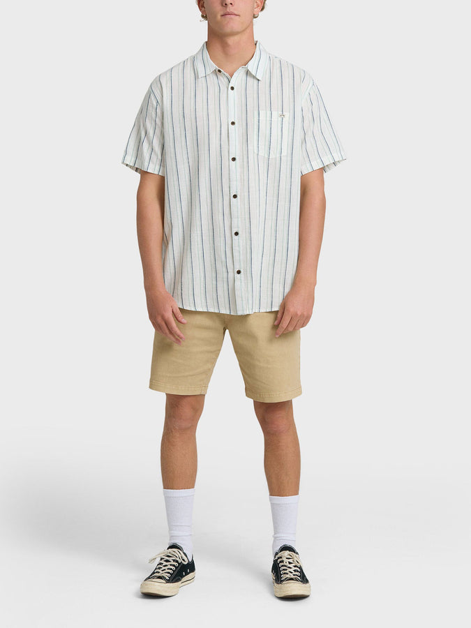 Billabong All Day Stripe S/S Buttondown Shirt Spring 2026 | CREAM (WCD0)