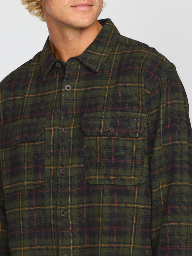 Billabong Offshore Flannel Long Sleeve Buttondown Shirt Fall 2025 | BLACK (BLK)