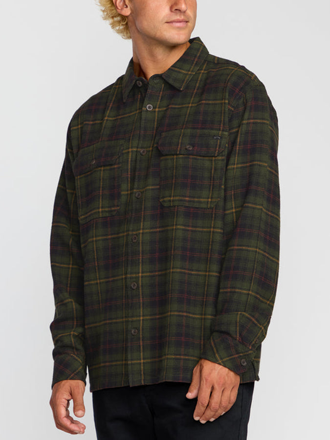 Billabong Offshore Flannel Long Sleeve Buttondown Shirt Fall 2025 | BLACK (BLK)