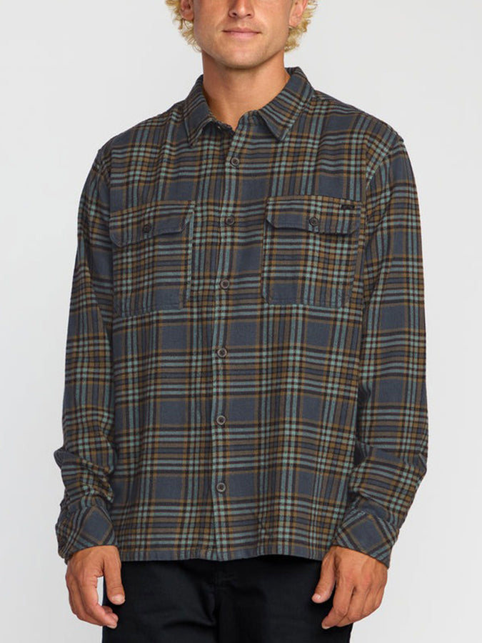 Billabong Offshore Flannel Long Sleeve Buttondown Shirt Fall 2025 |MIDNIGHT (MID)