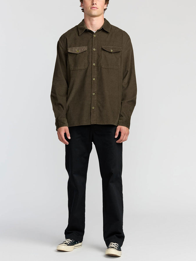 Billabong Austin Garage L/S Buttondown Shirt Fall 2025 | CHOCOLATE (CHO)