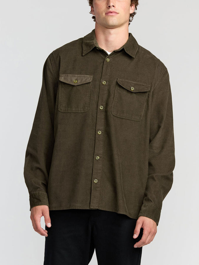 Billabong Austin Garage L/S Buttondown Shirt Fall 2025 | CHOCOLATE (CHO)