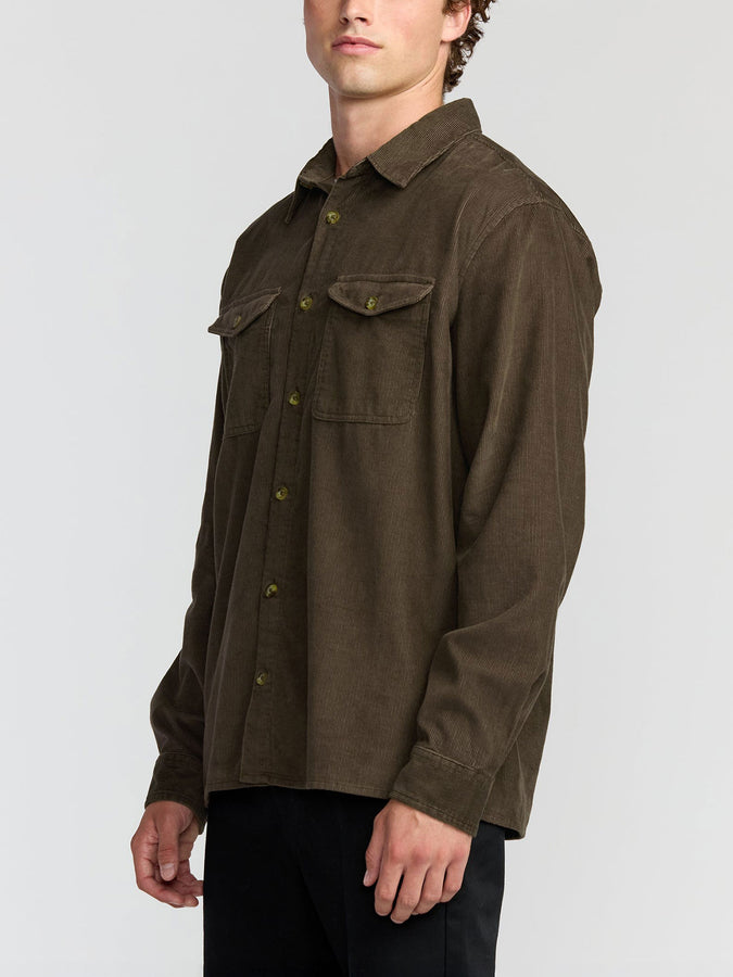 Billabong Austin Garage L/S Buttondown Shirt Fall 2025 | CHOCOLATE (CHO)