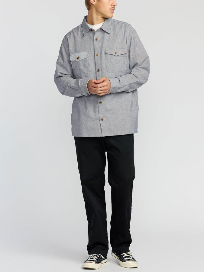 Billabong Austin Garage L/S Buttondown Shirt Fall 2025 | STONE BLUE (SNB)