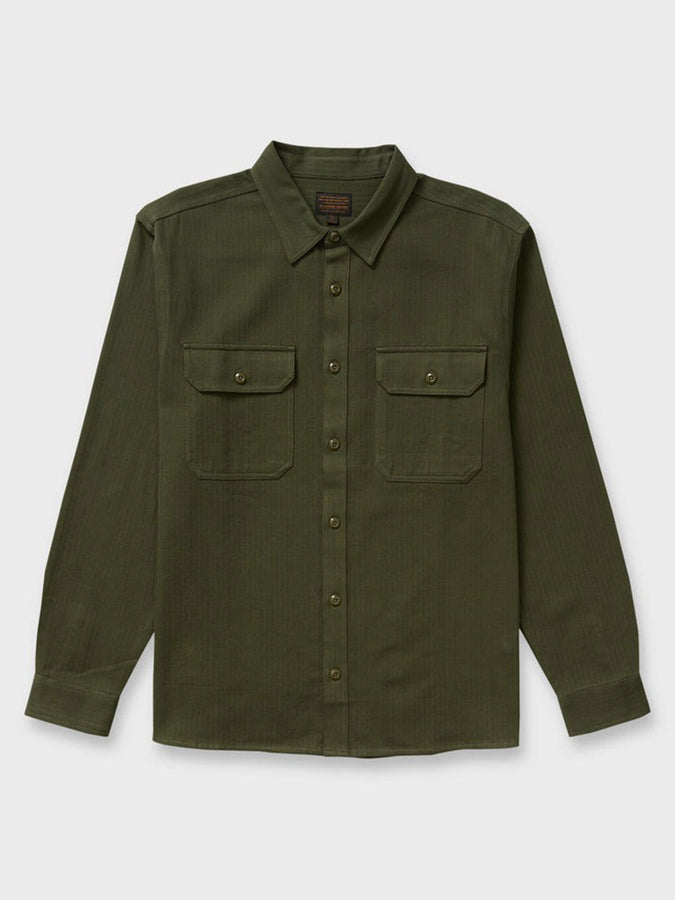 Billabong Fort Garage L/S Buttondown Shirt Holiday 2025 | OLIVE (OLV)