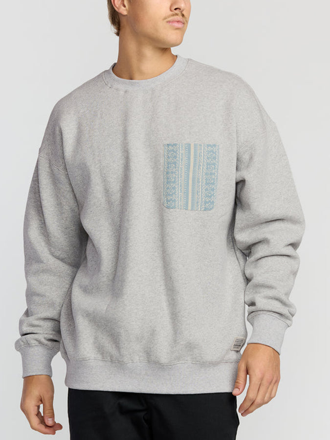 Billabong Austin Garage Crewneck Sweater Fall 2025 | LT GREY HTR (LGH)