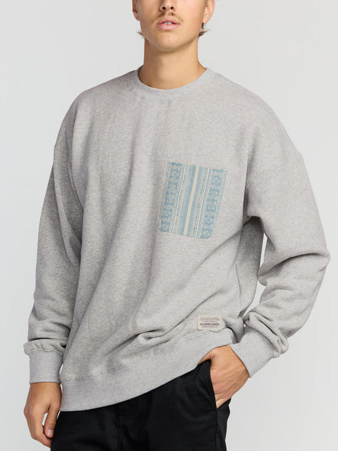 Billabong Austin Garage Crewneck Sweater Fall 2025 | LT GREY HTR (LGH)