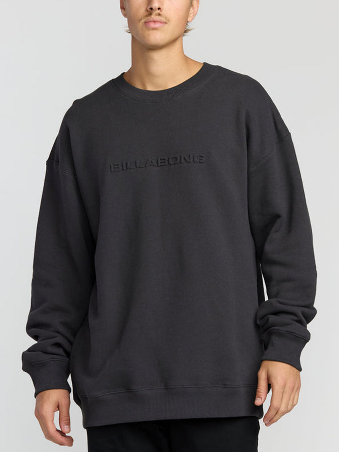 Billabong Iconic Emboss Crewneck Sweatshirt Fall 2025 | BLACK (BLK)