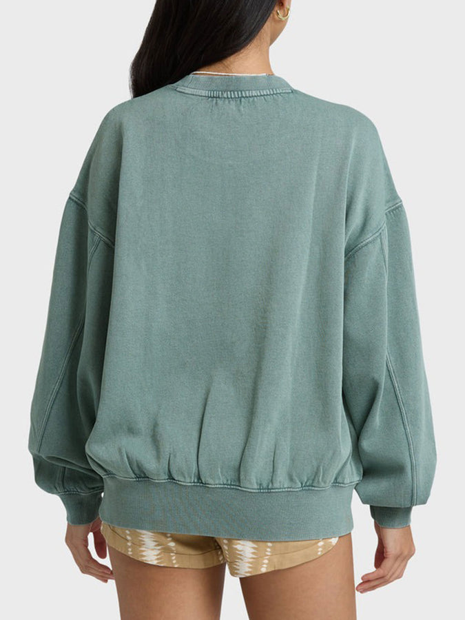 Billabong Bleached Out Kendal Crewneck Sweatshirt Spring 2026 | BLUE MIST (BMT)