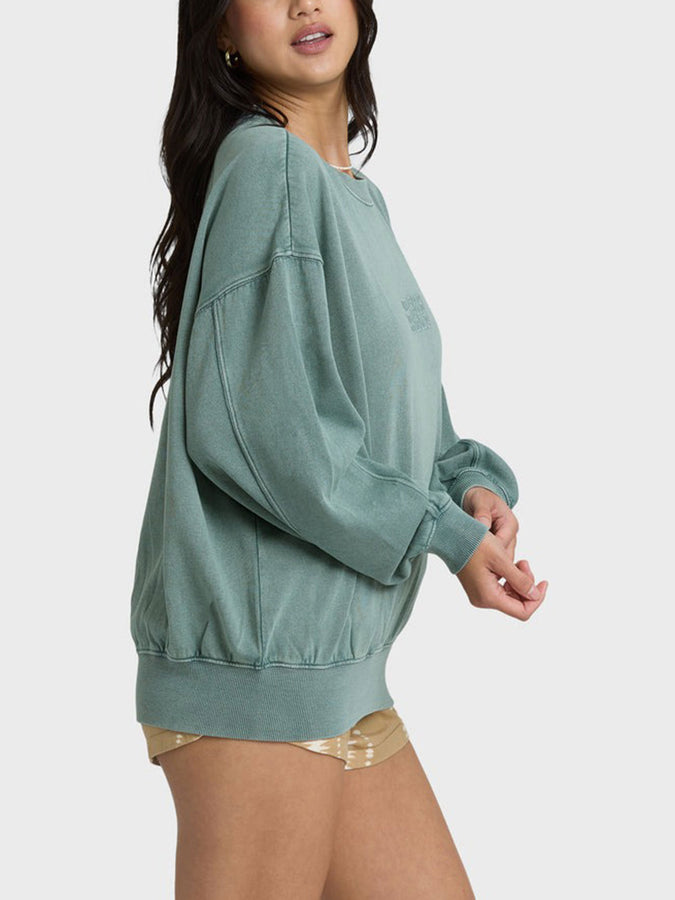 Billabong Bleached Out Kendal Crewneck Sweatshirt Spring 2026 | BLUE MIST (BMT)