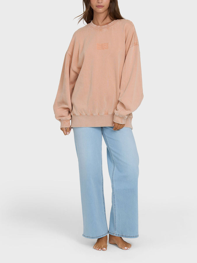 Billabong Bleached Out Kendal Crewneck Sweatshirt Spring 2026 | CARAMEL CAFE (CFF)