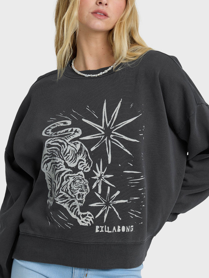 Billabong Echo Crewneck Sweatshirt Spring 2026 | BLACK SANDS (BSD1)