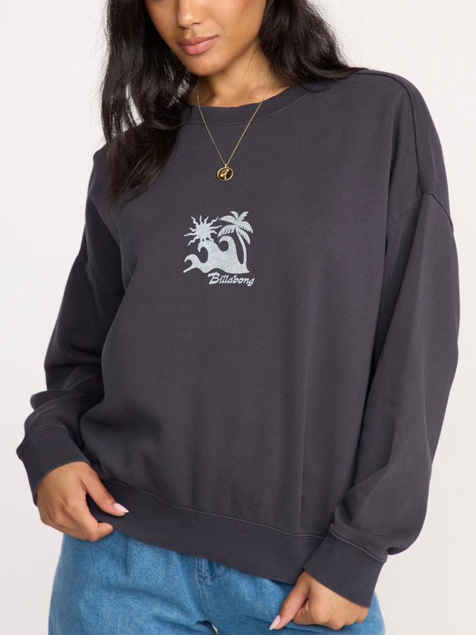 Billabong Echo Crewneck Sweatshirt Spring 2026 | BLACK SANDS (BSD)