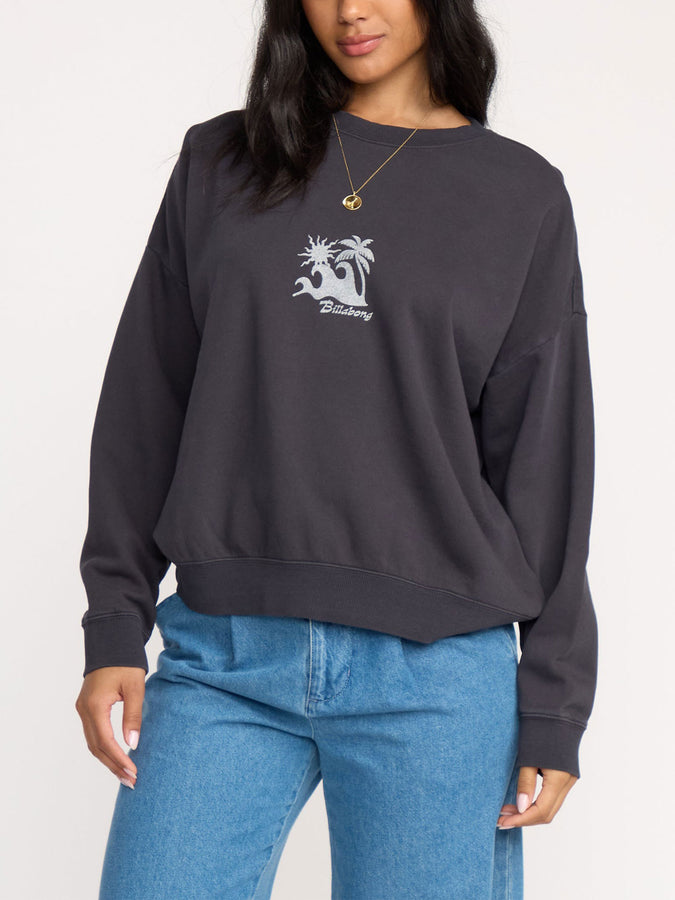 Billabong Echo Crewneck Sweatshirt Spring 2026 | BLACK SANDS (BSD)