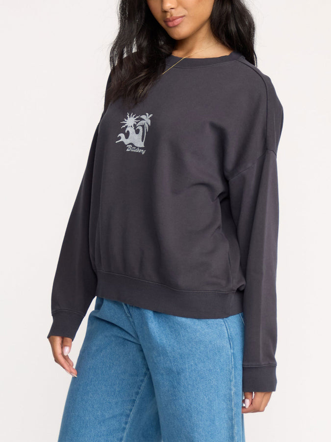 Billabong Echo Crewneck Sweatshirt Spring 2026 | BLACK SANDS (BSD)