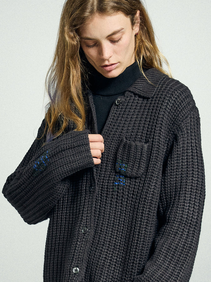 Obey Julian Button Down Sweater Fall 2025 | ASPHALT (ASP)