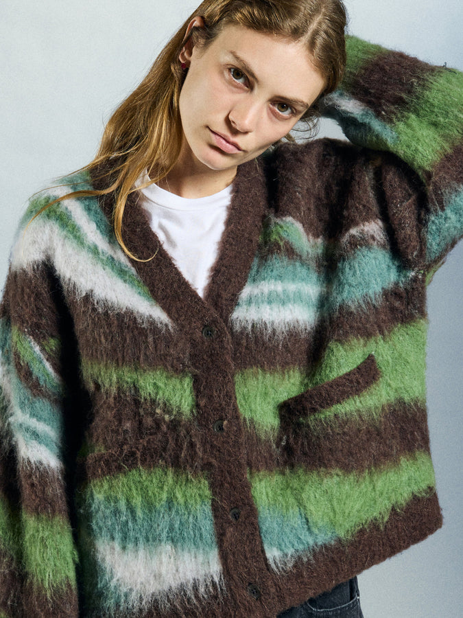 Obey Delirium Cardigan Fall 2025 | BROWN MULTI (BWM)