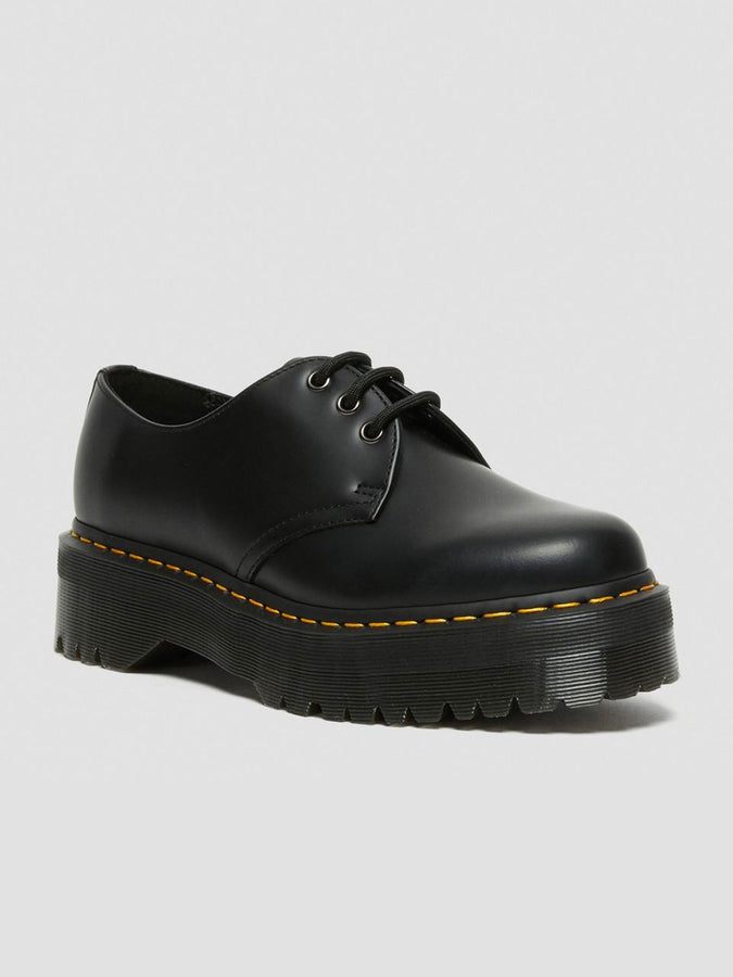 Dr.Martens 1461 Quad Polished Smooth Black Shoes | BLACK