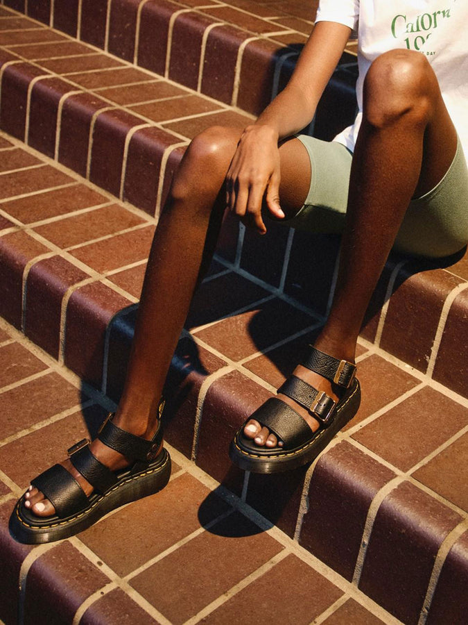 Dr.Martens Gryphon Quad Pisa Women Black Sandals | BLACK