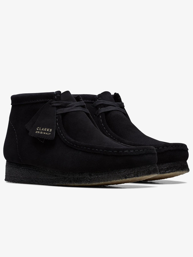 Clarks Wallabee Black Suede Boots | BLACK SUEDE