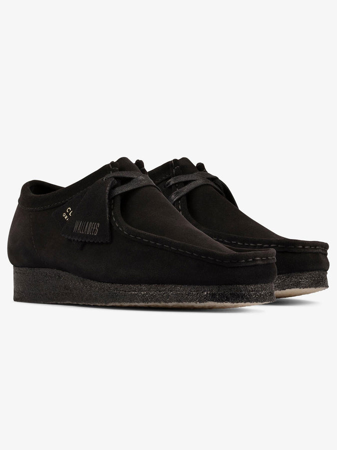 Clarks Wallabee Black Suede Shoes | BLACK SUEDE