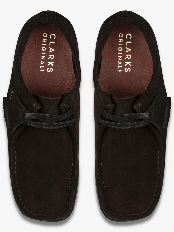 Clarks Wallabee Black Suede Shoes | BLACK SUEDE